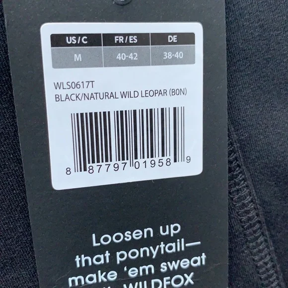 WILDFOX  black/natural wild leopard biker shorts - Picture 14 of 15